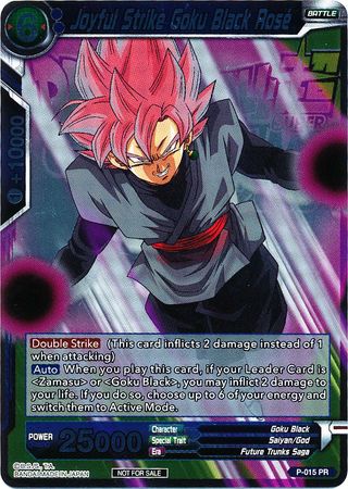 Joyful Strike Goku Black Rose (Metallic Foil) (Event Pack 2018) (P-015) [Cartas de promoción] 