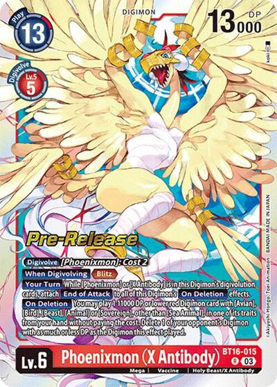 Phoenixmon (X Antibody) (Beginning Observer Pre-Release Cards) Near Mint Foil