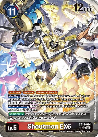 Shoutmon EX6 (Alternate Art) (Release Special Booster 2.5) Damaged / Poor Foil