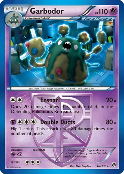 Garbodor (Team Plasma) (67) (Plasma Storm) Light Play