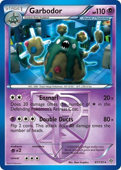 Garbodor (Team Plasma) (67) (Plasma Storm) Light Play - Nick Nack's Full Frontal Attack