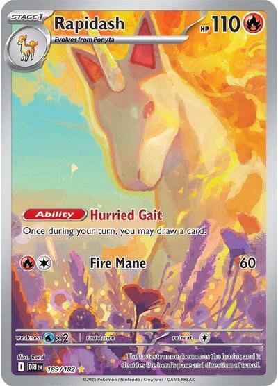 Rapidash - 189 (SV10: Destined Rivals) Near Mint Holofoil