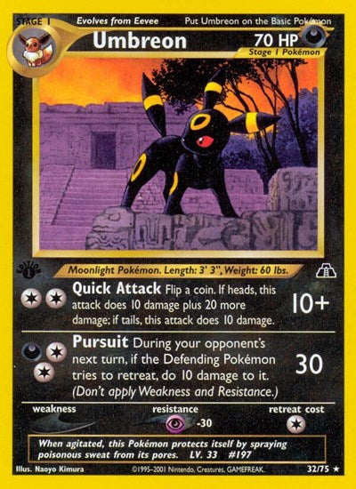 Umbreon (32) (Neo Discovery) Light Play 1st Edition