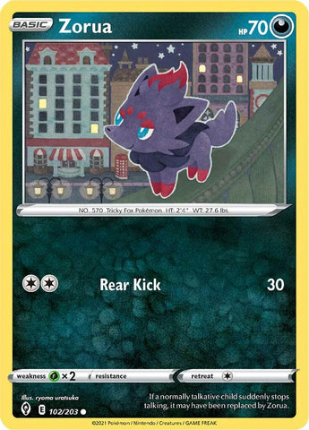 Zorua (102/203) [Espada y escudo: Cielos en evolución] 