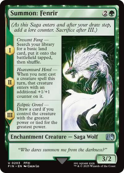 Summon: Fenrir (Universes Beyond: FINAL FANTASY) Near Mint - Nick Nack's Full Frontal Attack