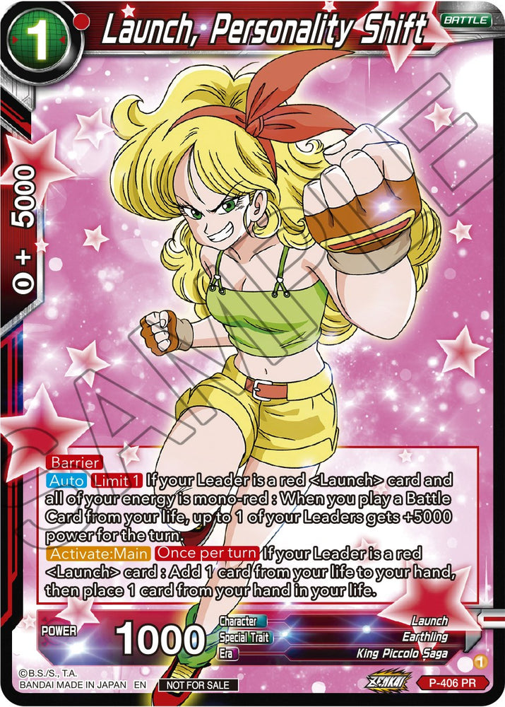 Launch, Personality Shift (Zenkai Series Tournament Pack Vol.1) (P-406) [Tournament Promotion Cards]