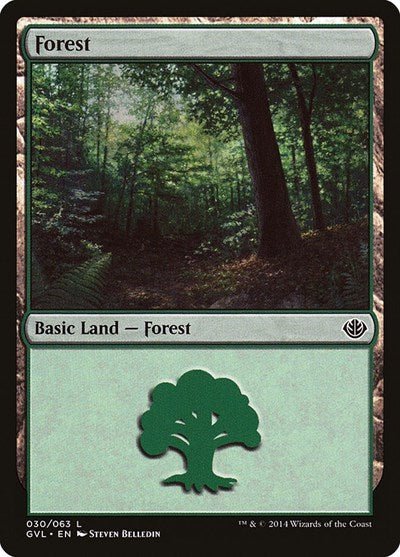 Forest (30) (Garruk vs Liliana) (Duel Decks: Anthology) Near Mint - Nick Nack's Full Frontal Attack