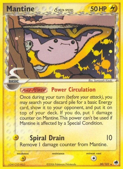 Mantine (Delta Species) (Dragon Frontiers) Light Play