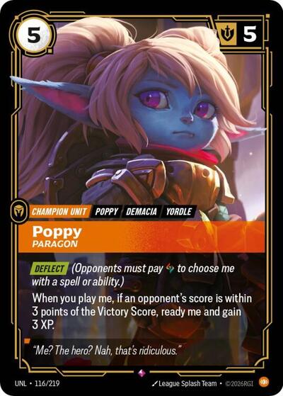 Poppy Paragon (Unleashed) Near Mint Foil