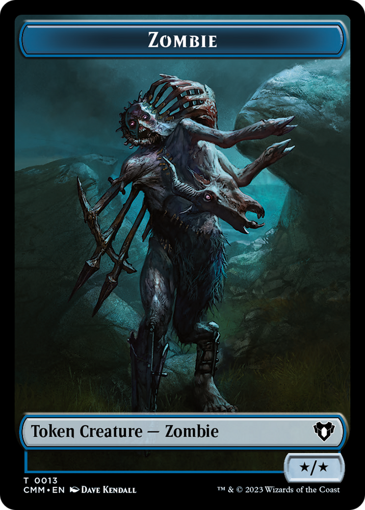 Spirit (0039) // Zombie (0013) Double-Sided Token [Commander Masters Tokens]