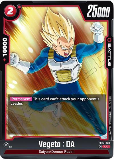 Vegeta : DA FB07 - 020 (Wish For Shenron) Near Mint - Nick Nack's Full Frontal Attack