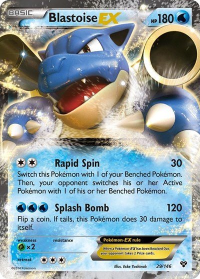 Blastoise EX (XY Base Set) Light Play Holofoil - Nick Nack's Full Frontal Attack