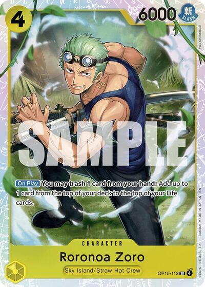 Roronoa Zoro (OP15-113) (Adventure on Kami's Island) Near Mint Foil