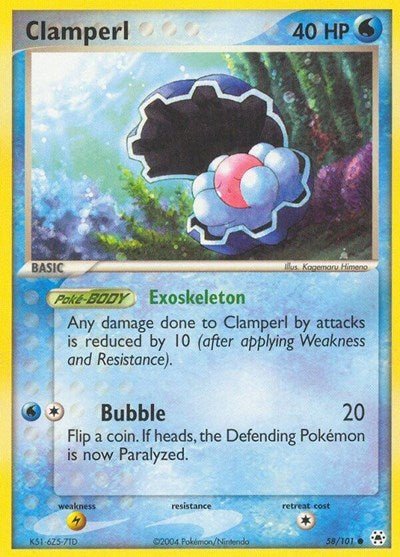 Clamperl (Hidden Legends) Light Play - Nick Nack's Full Frontal Attack
