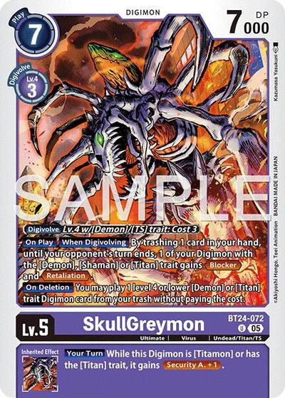 SkullGreymon (Time Stranger) Near Mint - Nick Nack's Full Frontal Attack