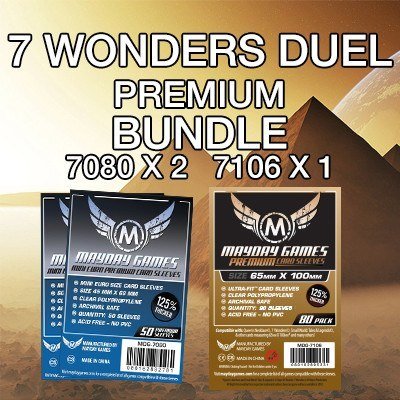 "7 Wonders: Duel" Compatible Card Sleeve Bundle - Nick Nack's Full Frontal Attack