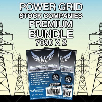 "Power Grid: The Stock Companies" Compatible Card Sleeve Bundle - Nick Nack's Full Frontal Attack