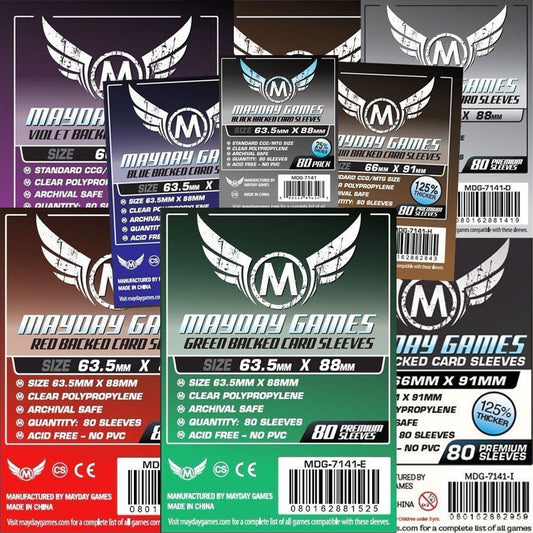MTG/CCG Card Sleeves (63.5x88mm) PREMIUM COLOR BACKED! 80/Pack (Choose from 6 Colors!) - Nick Nack's Full Frontal Attack
