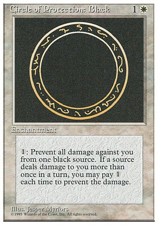 Circle of Protection: Black (4th Edition) Light Play - Nick Nack's Full Frontal Attack