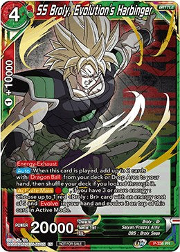 SS Broly, Evolution's Harbinger (Gold Stamped) (P-336) [Tournament Promotion Cards]