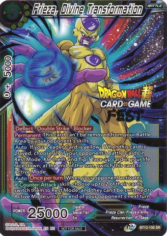 Frieza, Divine Transformation (Card Game Fest 2022) (BT12-100) [Tournament Promotion Cards]