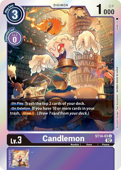 Candlemon (Starter Deck 14: Beelzemon Advanced Deck Set) Near Mint Foil