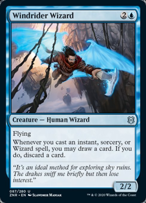 Windrider Wizard (Zendikar Rising) Near Mint - Nick Nack's Full Frontal Attack