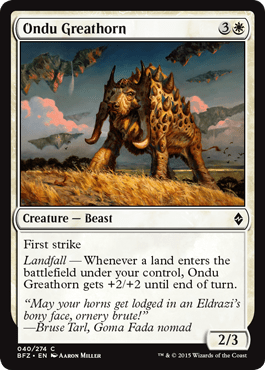 Ondu Greathorn (Battle for Zendikar) Near Mint - Nick Nack's Full Frontal Attack