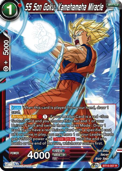 SS Son Goku, milagro de Kamehameha [BT15-007] 