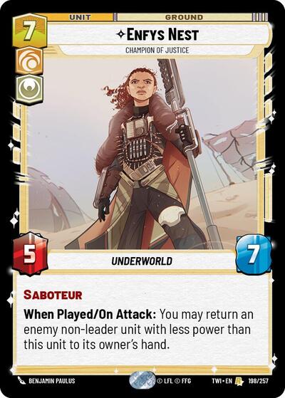 Enfys Nest Champion of Justice (Twilight of the Republic) Near Mint - Nick Nack's Full Frontal Attack