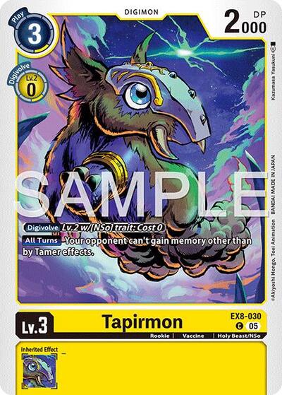 Tapirmon (Reprint) (Advanced Booster Digimon Generation) Near Mint - Nick Nack's Full Frontal Attack