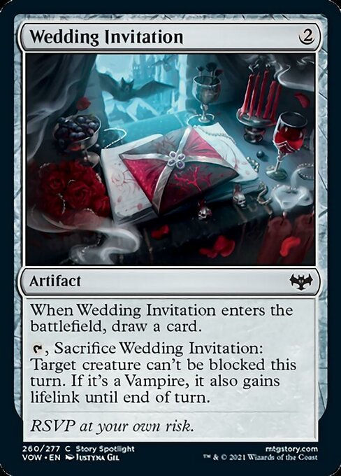 Wedding Invitation (Innistrad: Crimson Vow) Near Mint - Nick Nack's Full Frontal Attack