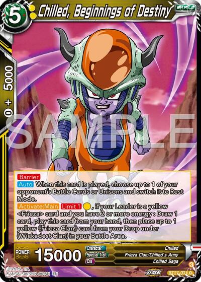 Chilled, Beginnings of Destiny (History of Z) Near Mint