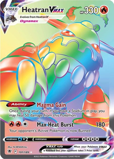 Heatran VMAX (Secret) (SWSH10: Astral Radiance) Near Mint Holofoil