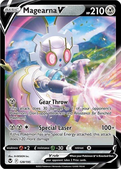 Magearna V (SWSH12: Silver Tempest) Near Mint Holofoil - Nick Nack's Full Frontal Attack