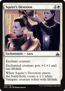 Squire's Devotion (Rivals of Ixalan) Near Mint - Nick Nack's Full Frontal Attack
