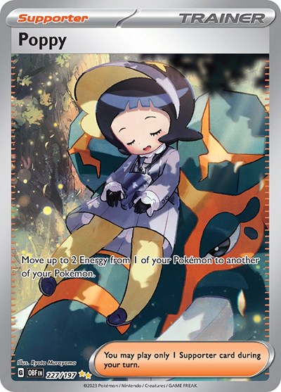 Poppy - 227 (Scarlet and  Violet: Obsidian Flames) Near Mint Holofoil