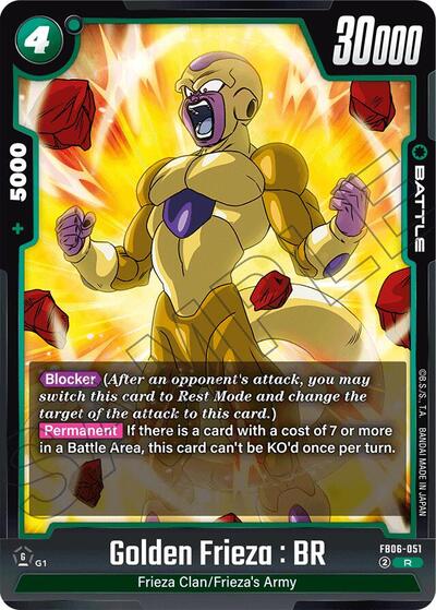 Golden Frieza : BR (Rivals Clash) Near Mint Holofoil - Nick Nack's Full Frontal Attack