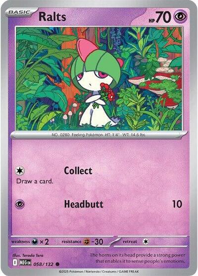 Ralts (ME01: Mega Evolution) Near Mint - Nick Nack's Full Frontal Attack