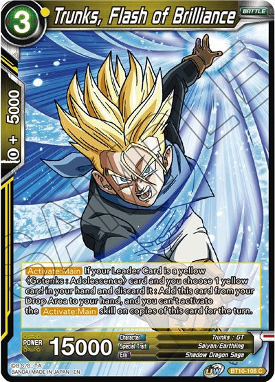 Trunks, Flash of Brilliance (Rise of the Unison Warrior) Near Mint