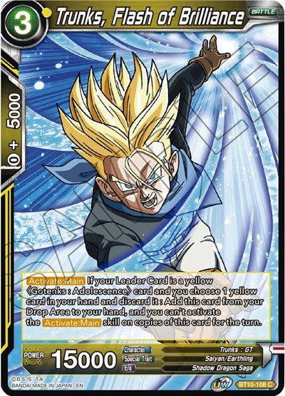 Trunks, Flash of Brilliance (Rise of the Unison Warrior) Near Mint - Nick Nack's Full Frontal Attack