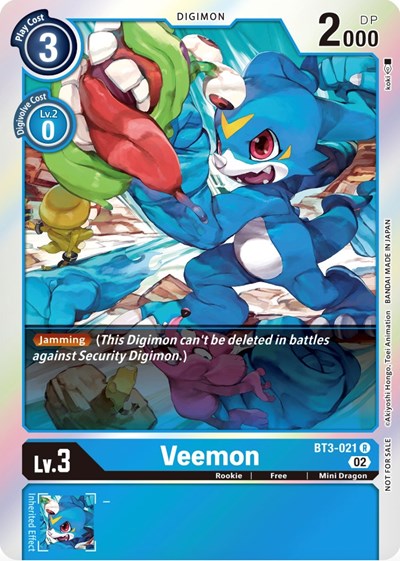 Veemon BT3-021 (Official Tournament Pack Vol.8) (Release Special Booster) Near Mint Foil