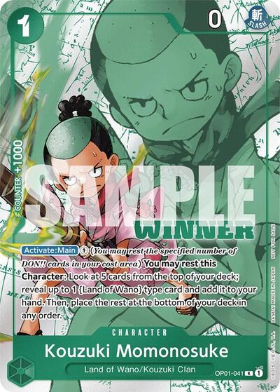 Kouzuki Momonosuke (Winner Pack Vol. 7) (One Piece Promotion Cards) Near Mint Foil