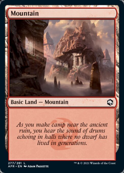 Mountain (277) (Adventures in the Forgotten Realms) Near Mint - Nick Nack's Full Frontal Attack