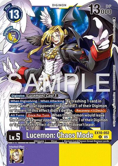 Lucemon: Chaos Mode (Sinister Order) Near Mint Foil