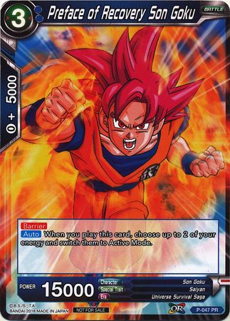 Prefacio de Recovery Son Goku (P-047) [Tarjetas de Promoción] 