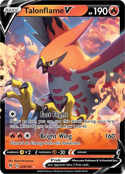 Talonflame V (SWSH04: Vivid Voltage) Near Mint Holofoil