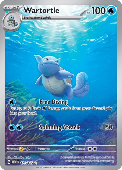 Wartortle - 171 (Scarlet and Violet: 151) Damaged / Poor Holofoil