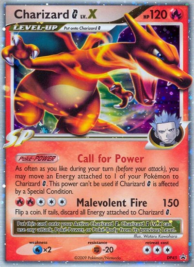 Charizard G LV.X - DP45 (Diamond and Pearl Promos) Light Play Holofoil