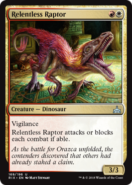 Relentless Raptor (Rivals of Ixalan) Near Mint - Nick Nack's Full Frontal Attack